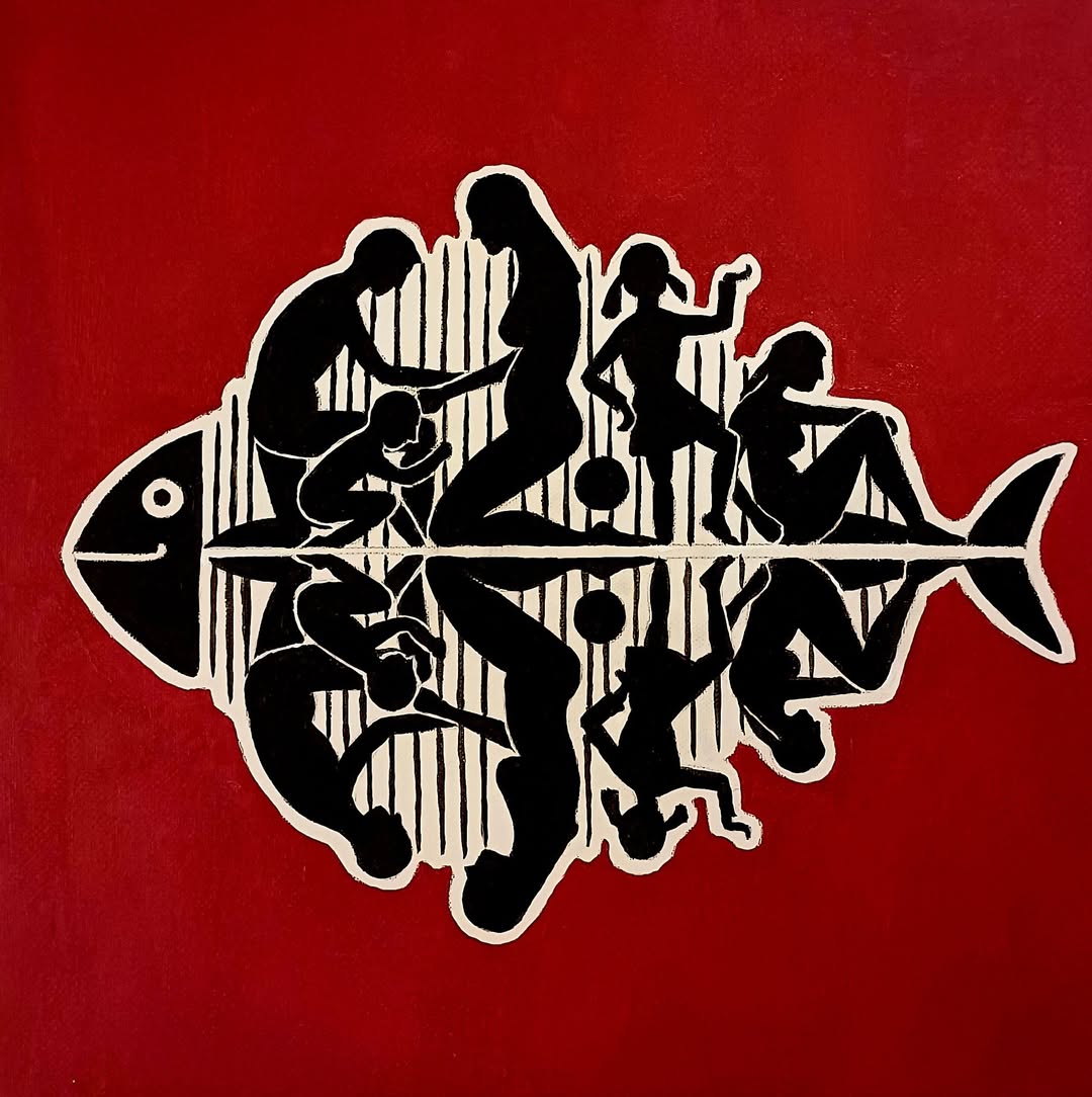 Family on a fish...